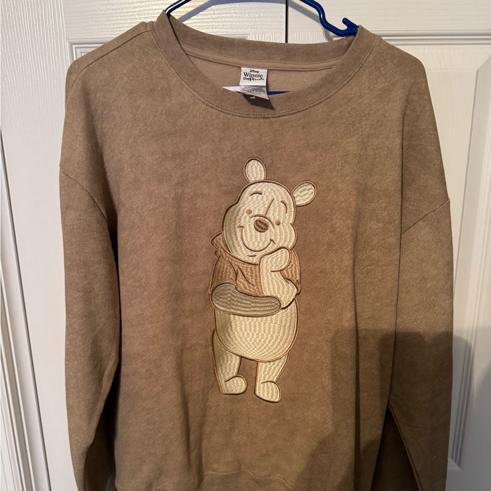 Disney Brown Crewneck Sweater with Winnie the Pooh